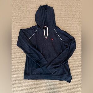 P.J. Salvage Dark Blue Hoodie with Red Heart Accent